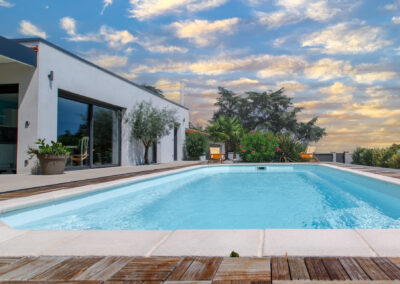 photo immobilière piscine et pool house