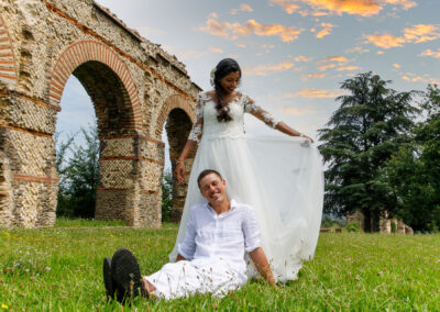 photo mariage couple aqueduc romain