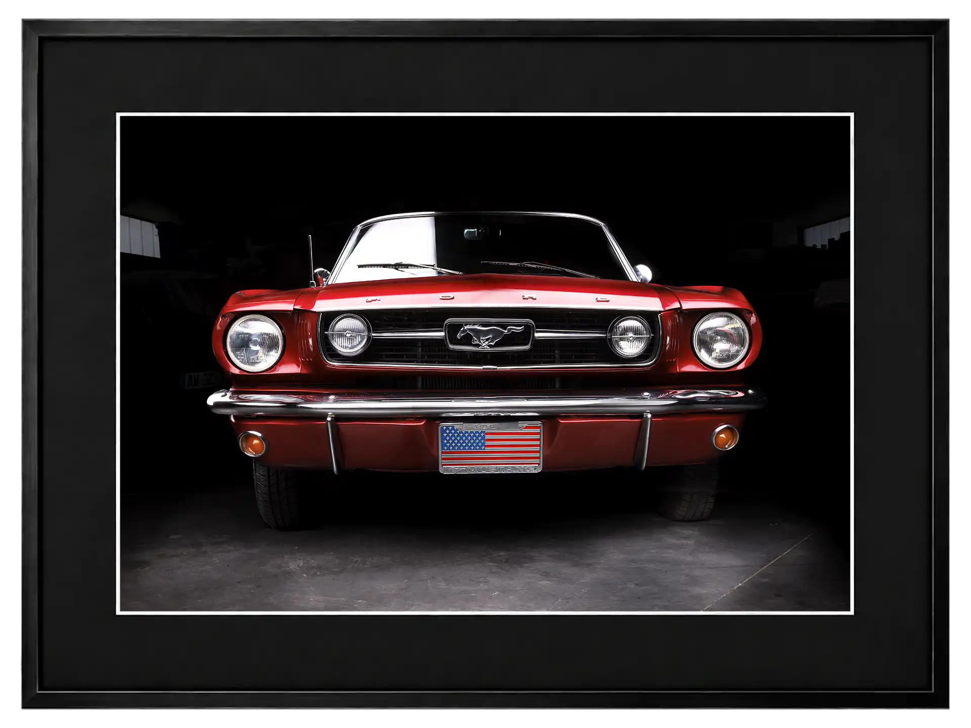 photo studio ford mustang 1966 de face patrice cauleur