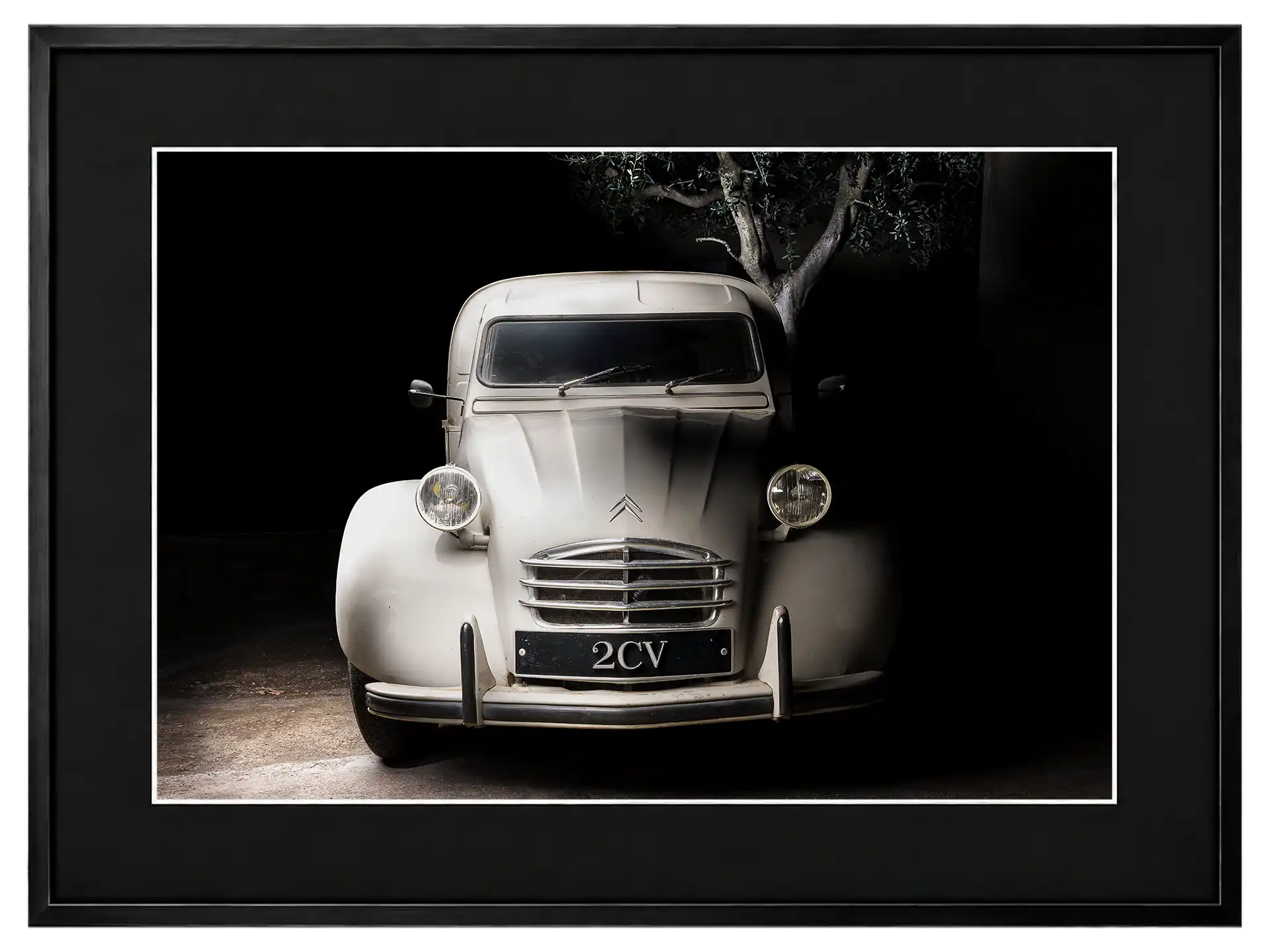 photo studio en exterieur 2cv camionette de face patrice cauleur