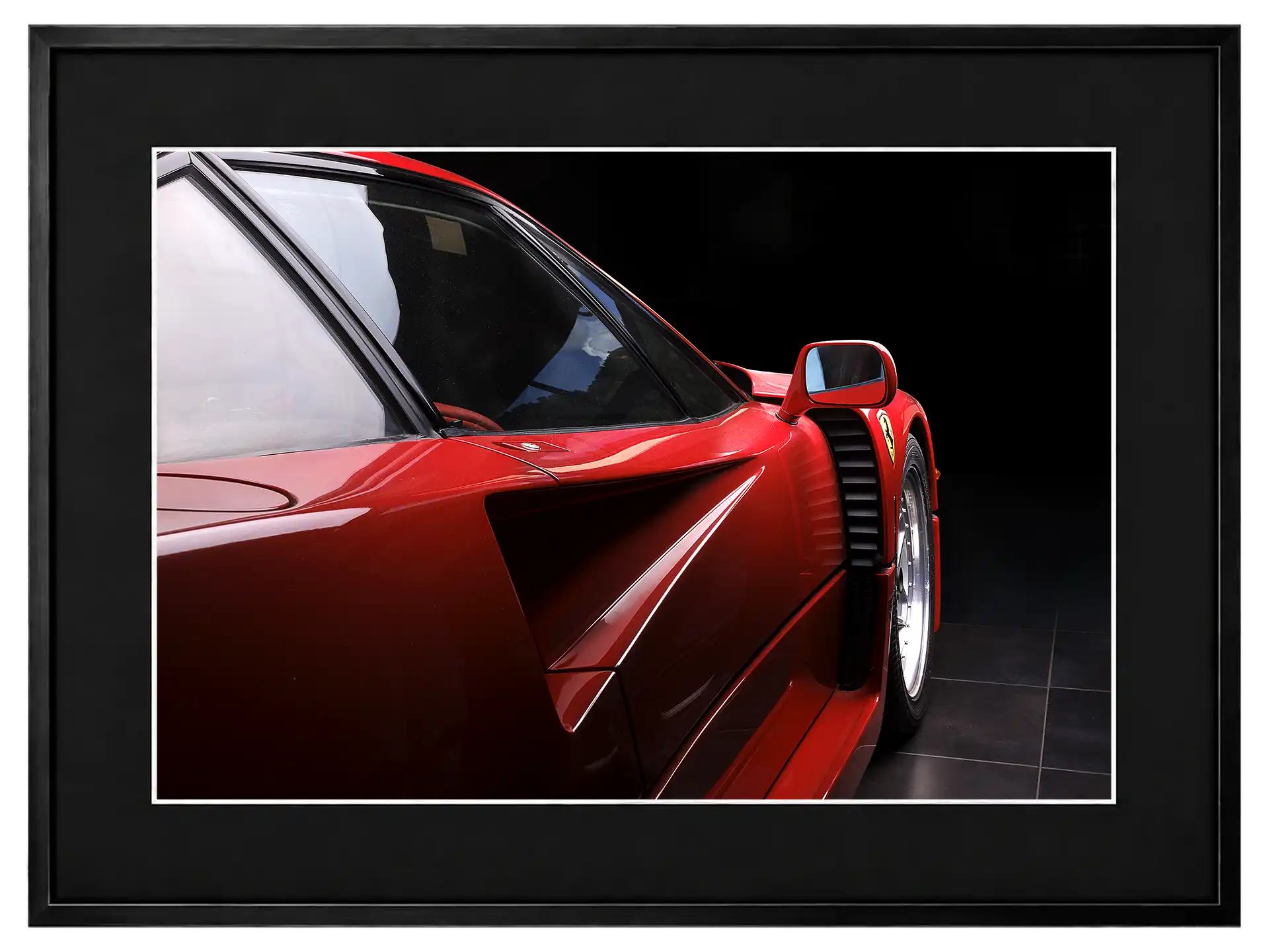 photo studio de la légendaire ferrari f40 réalisé par patrice cauleur