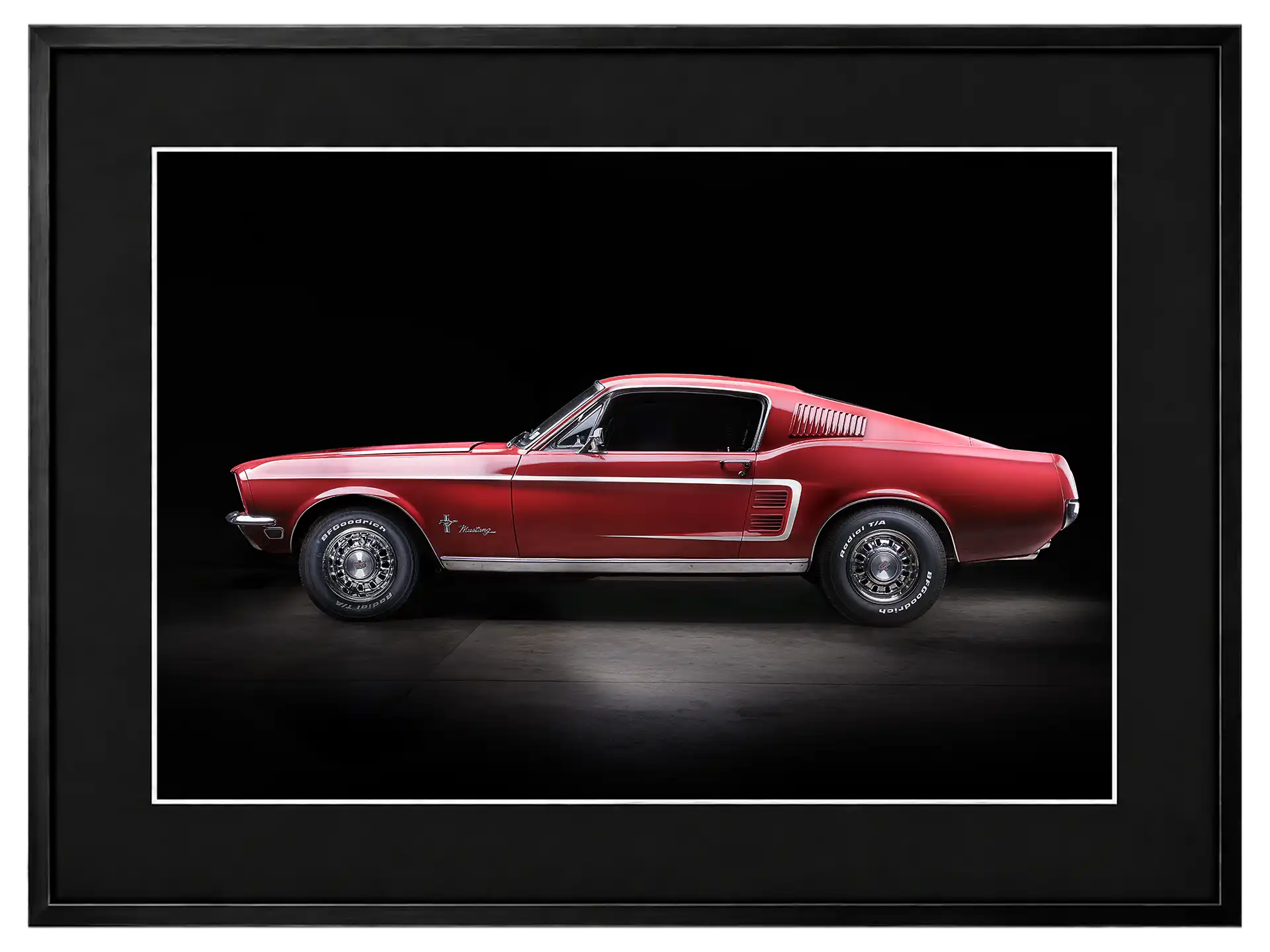 photo studio mustang fastback de profil patrice cauleur